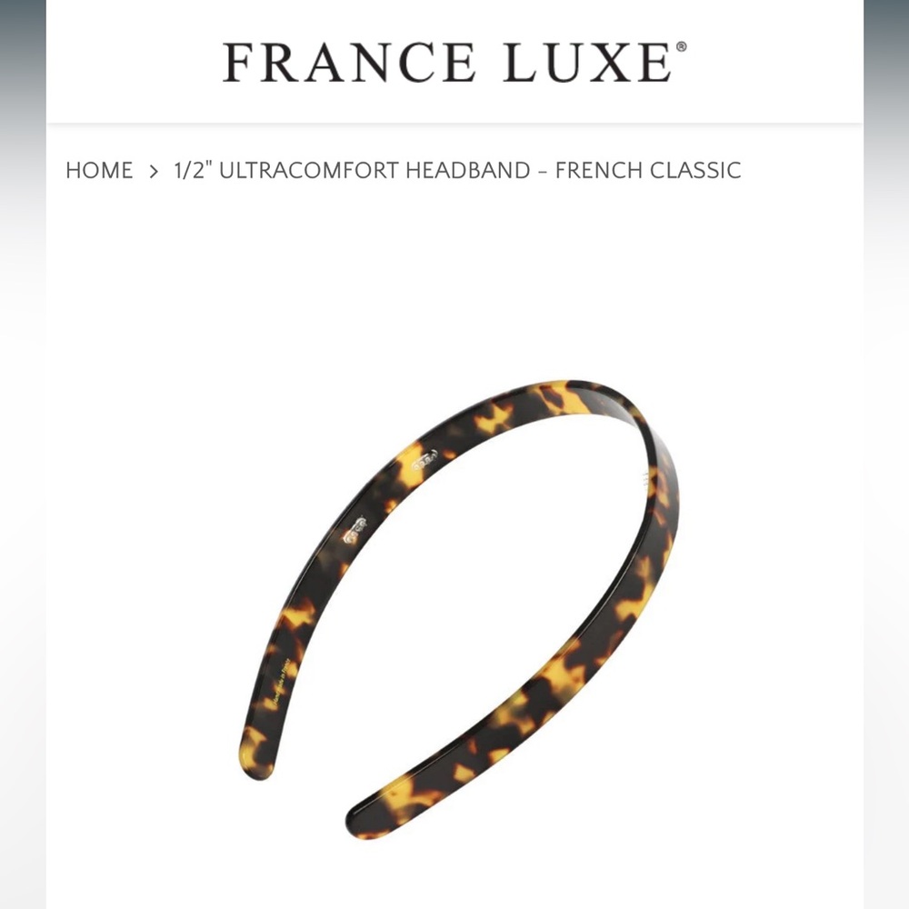 France Luxe 1/2” Tokyo Headband Tortoiseshell